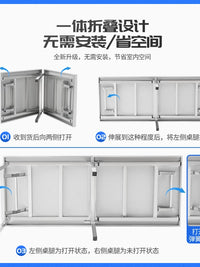 Heavy-Duty Stainless Steel Folding Table for Home, Commercial, and Outdoor Use