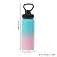 Gradient Stainless Steel Insulated Water Bottle, Large Capacity Portable for Outdoor Travel & Sports