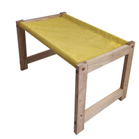 Wooden Cat Bed with Removable Washable Cushion, Indoor Elevated Pet Hammock for Cats