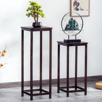 Bamboo Plant Stand with Storage Shelf for Living Room Balcony