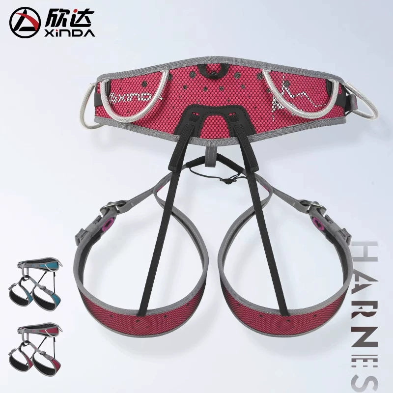 Lightweight Half Body Climbing Harness for Outdoor Rock Climbing and Rappelling