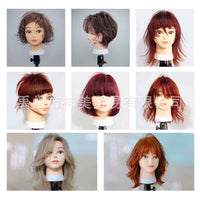 18-inch Real Human Hair Mannequin Head for Styling, Perming, Cutting, Bleaching, Dyeing, and Blow-drying Practice