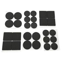 Self-Adhesive EVA Anti-Slip Furniture Pads for Tables and Chairs, Black Grid Foam Mats