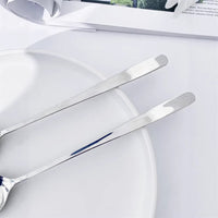 Stainless Steel Long Handle Spoon for Coffee, Ice Cream, and Stirring - Korean Style