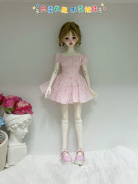 BJD 1/4 Doll Pleated Dress School Style Casual Outfit