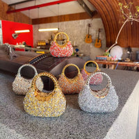 Girls' Rhinestone Acrylic Mini Handbag with Shoulder Strap