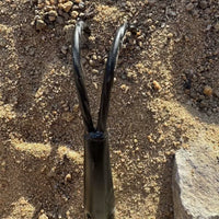 Hand-Forged Manganese Steel Double-Tooth Rake Head for Gardening and Agriculture