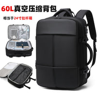 Vacuum Compression Business Travel Backpack for Men, Large Capacity Laptop Bag