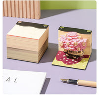 3D Art Paper Sculpture Tear-Off Memo Pad with Display Box and Gift Box