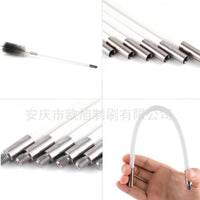 M8 Chimney Cleaning Brush Kit with Extendable Nylon Rods and Steel Wire Brush for Pipe Polishing
