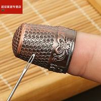 Adjustable Metal Thimble for Sewing and Crafting, Finger Protector