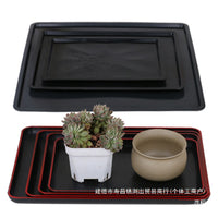 Rectangular Ceramic Succulent Planter Tray with Drainage Base