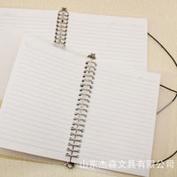 B5/A5 Frosted PP Loose-Leaf Notebook with Steel Rings, Refillable Subject Notebook, 20/26 Holes, 60 Sheets