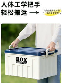 Foldable Car Trunk Organizer with Lid, Portable Storage Box for Camping, Home, and Outdoor Use