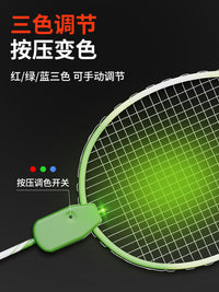 Luminous Badminton Racket Set for Night Play - Professional Ultra-Light Durable Kit for Adults and Children