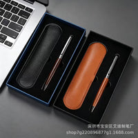 Vintage Ebony & Metal Signature Pen Gift Set with Pouch and Refills