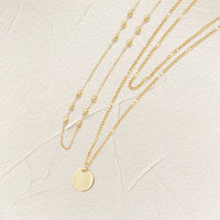Vintage Fashion Layered Disc Pendant Necklace