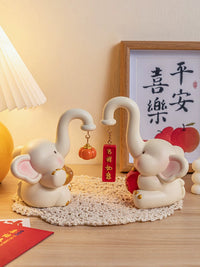 Auspicious Elephant Figurine for Living Room Home Decor, Light Luxury TV Cabinet Wine Cabinet Decoration, Housewarming Gift