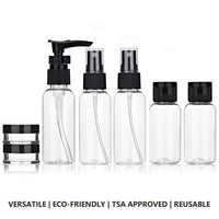 Travel Leak-Proof Dispenser Bottle Set for Shampoo, Lotion, and Cosmetics