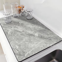 Diatomaceous Earth Kitchen Drain Mat for Countertops, Absorbent and Quick-Drying Dish Drying Mat, Heat-Resistant Coaster