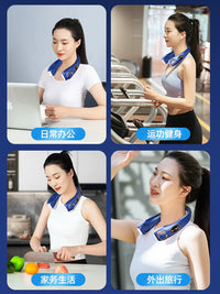 Chigo Portable Bladeless Neck Fan with Cooling Plate and LED Lights