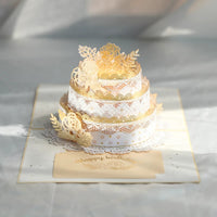 3D Pop-Up Birthday Cake Greeting Card with Light