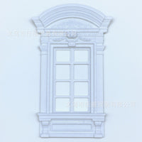 Dollhouse European Style Window Model for Dioramas and Crafts