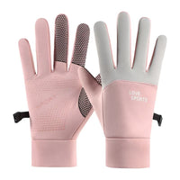 Unisex Winter Warm Cycling Gloves with Touchscreen, Non-Slip, Thickened Fleece Lining for Outdoor Activities