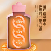 Large Capacity Food-Grade Silicone Hot Water Bottle for Bed Warming, Thickened Explosion-Proof Design