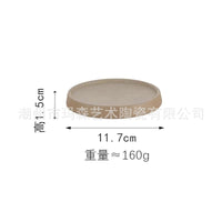 Ceramic Plant Pot Saucer Round Matte Black/Gray Water Catch Tray Base