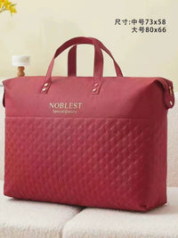 Large Capacity Quilt Storage Bag with Zipper and Handle for Down Comforters and Travel