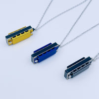 Mini 4-Hole 8-Tone Harmonica Necklace for Kids, Beginner Musical Toy & Pendant