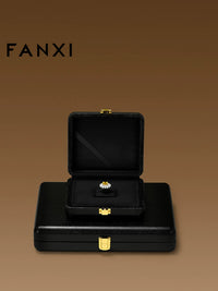 Fansi Luxury Leather Jewelry Box for Rings Necklaces Earrings Display and Storage