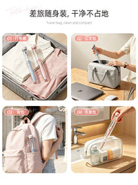 Portable Toothbrush Travel Case Transparent Dustproof Holder for Business Trips and Tourism