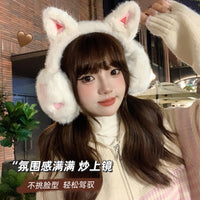Women's Plush Cat Paw Earmuffs, Warm Windproof Ear Covers for Winter