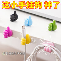 Finger-Shaped Adhesive Cable Organizer Hooks for Charging Cables and Data Lines