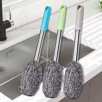 Long Handle Stainless Steel Wire Brush for Heavy Duty Cleaning