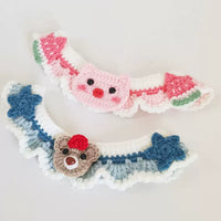 DIY Crochet Pet Collar Kit for Cats and Small Dogs, Handmade Knitted Neckwear with Yarn and Tools