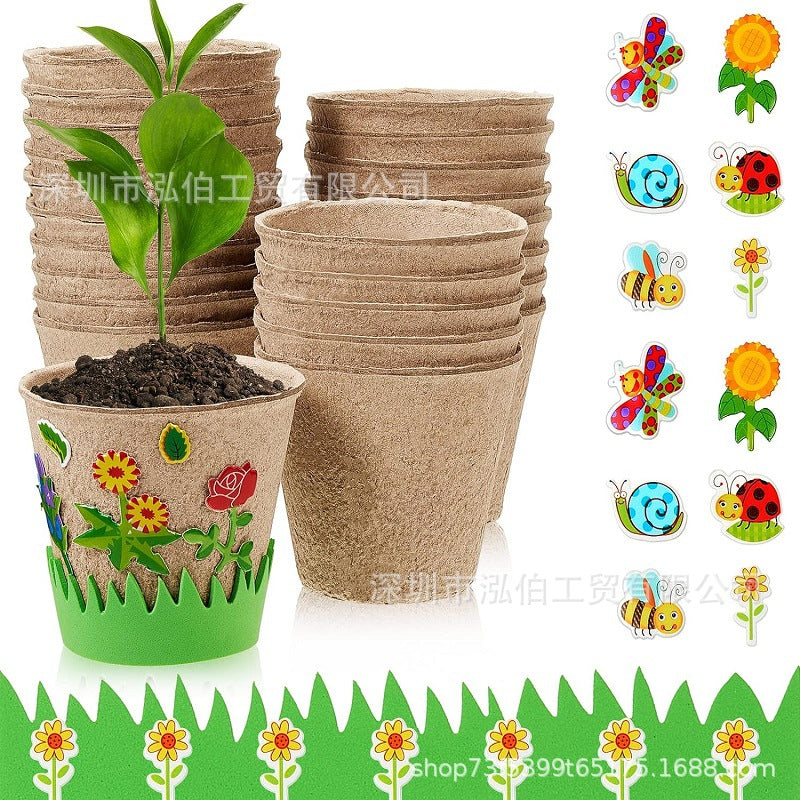 Kids DIY Planting Foam Flower Pot Craft Kit with Seedling Cups
