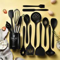 Silicone Kitchen Utensil Set with Non-stick Spatulas and Ladles, Heat-Resistant Cooking Tools