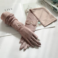 Summer UV Protection Ice Silk Driving Arm Sleeves with Two-Finger or Half-Finger Design