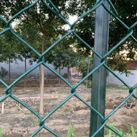 Dark Green PVC Coated Chain Link Fence for Outdoor Enclosures and Protection, 4mm Thick