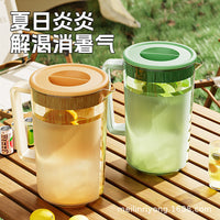 Cold Water Pitcher with Lid for Refrigerator, High Temperature Resistant Juice Beverage Dispenser