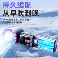 Portable Handheld Folding Fan with Semiconductor Cooling and Digital Display