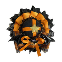 Lolita Halloween Devil Hair Clip Pumpkin Bat Bow Mini Top Hat