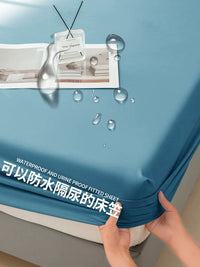 Waterproof Mattress Protector Fitted Sheet - Breathable & Machine Washable Dust Mite Cover