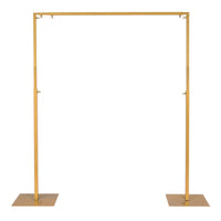 Adjustable Wedding Arch Backdrop Stand for KT Board and Drapes, Heavy-Duty Poster Display Rack