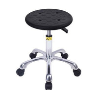 Anti-Static Lab Stool with Wheels, Adjustable Swivel Round Chair for Hospital, School, Factory, Workshop