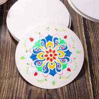 Round White Cardboard Drawing Paper for Zentangle Art, Hand-Painted Mandala, Colored Pencil, Thick Hard Cardstock
