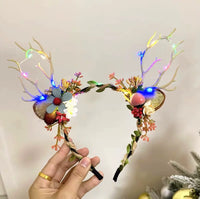 Christmas Reindeer Antler Headband for Adults and Kids, Festive Hair Accessory for Parties and Photoshoots